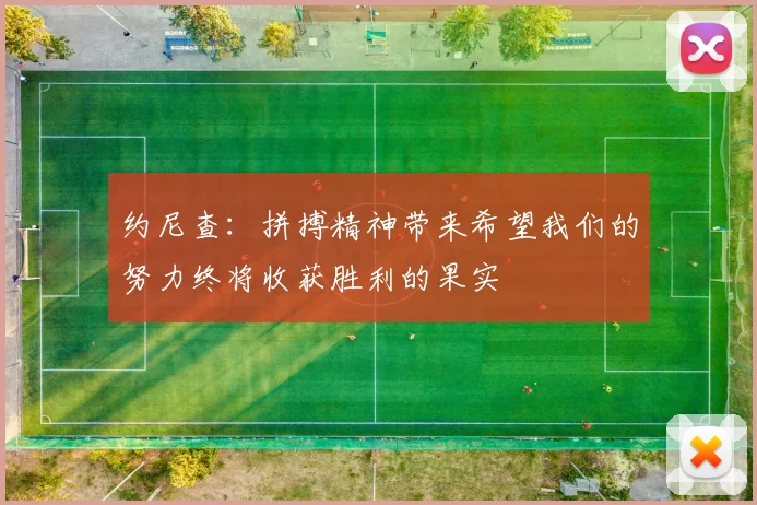 约尼查：拼搏精神带来希望我们的努力终将收获胜利的果实